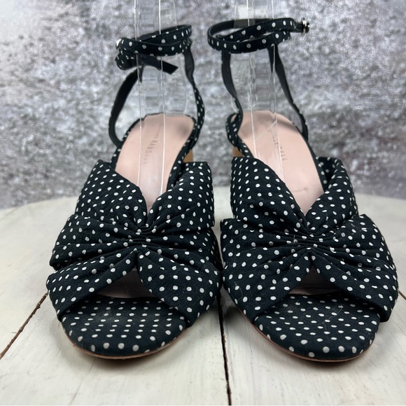 522iobi Loeffler Randall Polka Dot Ankle Strap heel Sandals